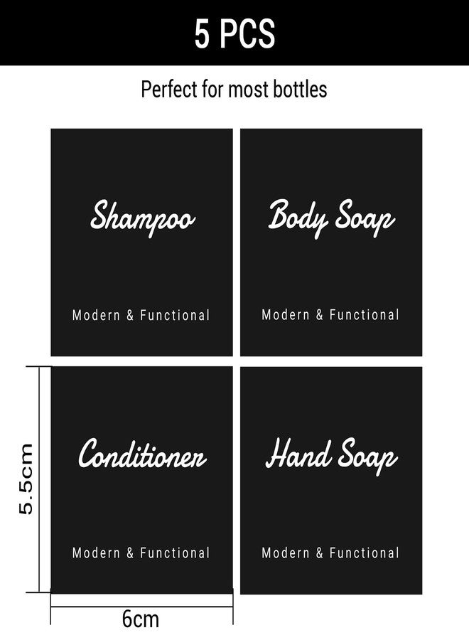 سوريم مجموعة سوريم من 20 ملصقًا مقاومًا للماء للصابون، ملصقات لموزعات الشامبو والبلسم للمطبخ والحمام، ملصقات قابلة للإزالة للصابون واللوشن والشامبو والبلسم - Image 4